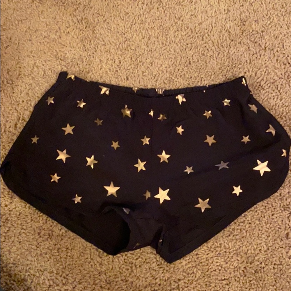 Spiritual Gangster Black Shorts w/ Gold Stars (8)